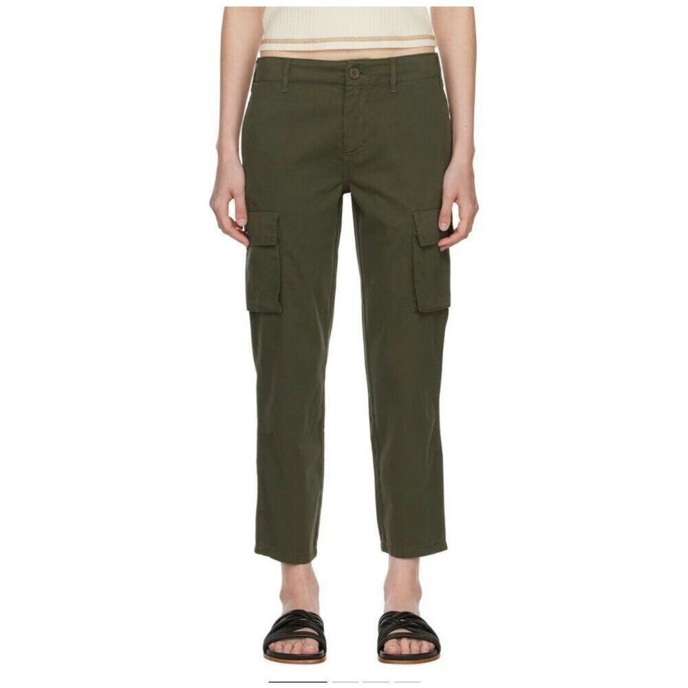 $278 NWT FRAME Washed Surplus Utility Green Cargo Cotton Women's Pants Size‎ 32